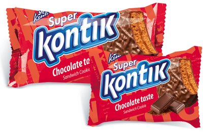 Печиво-сендвіч «Super Kontik» шоколадний смак 417404272  фото