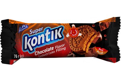 Печиво-сендвіч "Super Kontik" з начинкою зі смаком шоколаду 417402748  фото